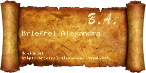 Briefrel Alexandra névjegykártya